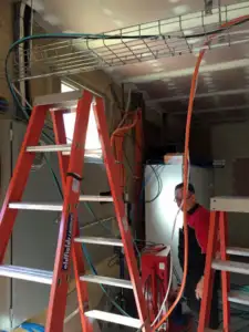 ladder set up for 3 phase power