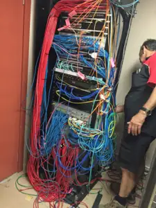 Cables in a mess